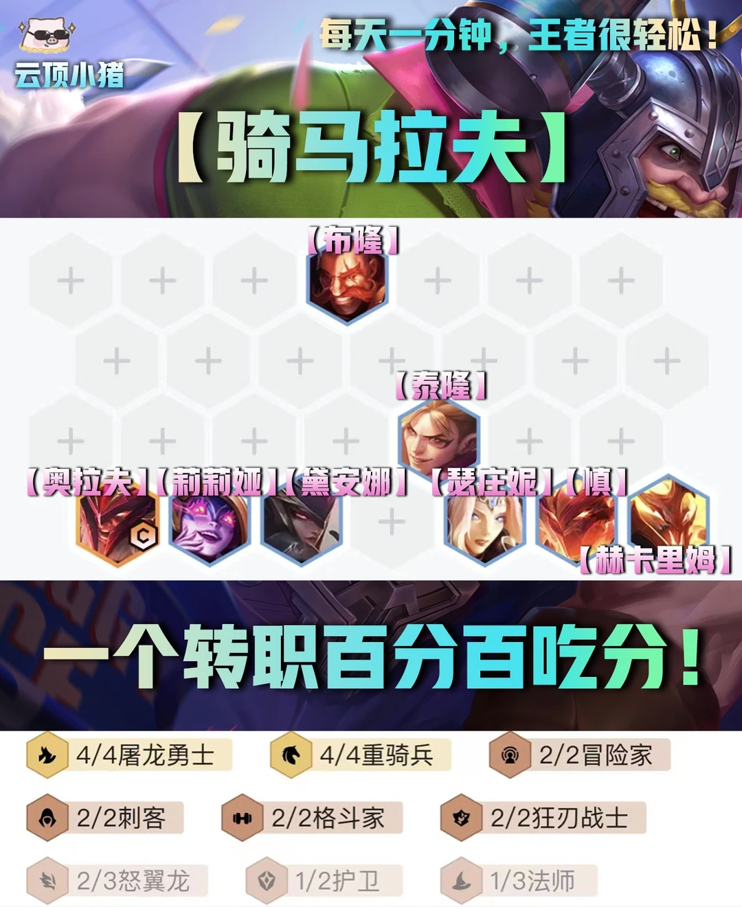 单转职必有分！骑马拉夫稳定上分思路！