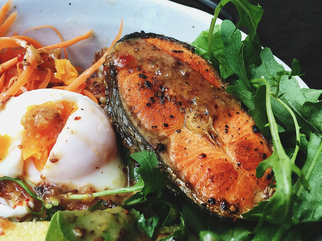 Summer dinner｜【salad power bowl】三文鱼排