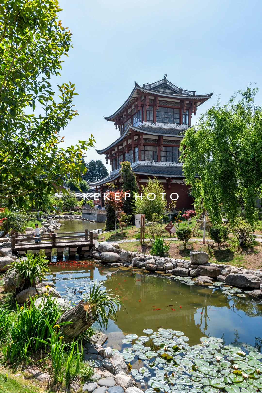 唐代建筑风格的园林博物馆，大理旅游必逛点