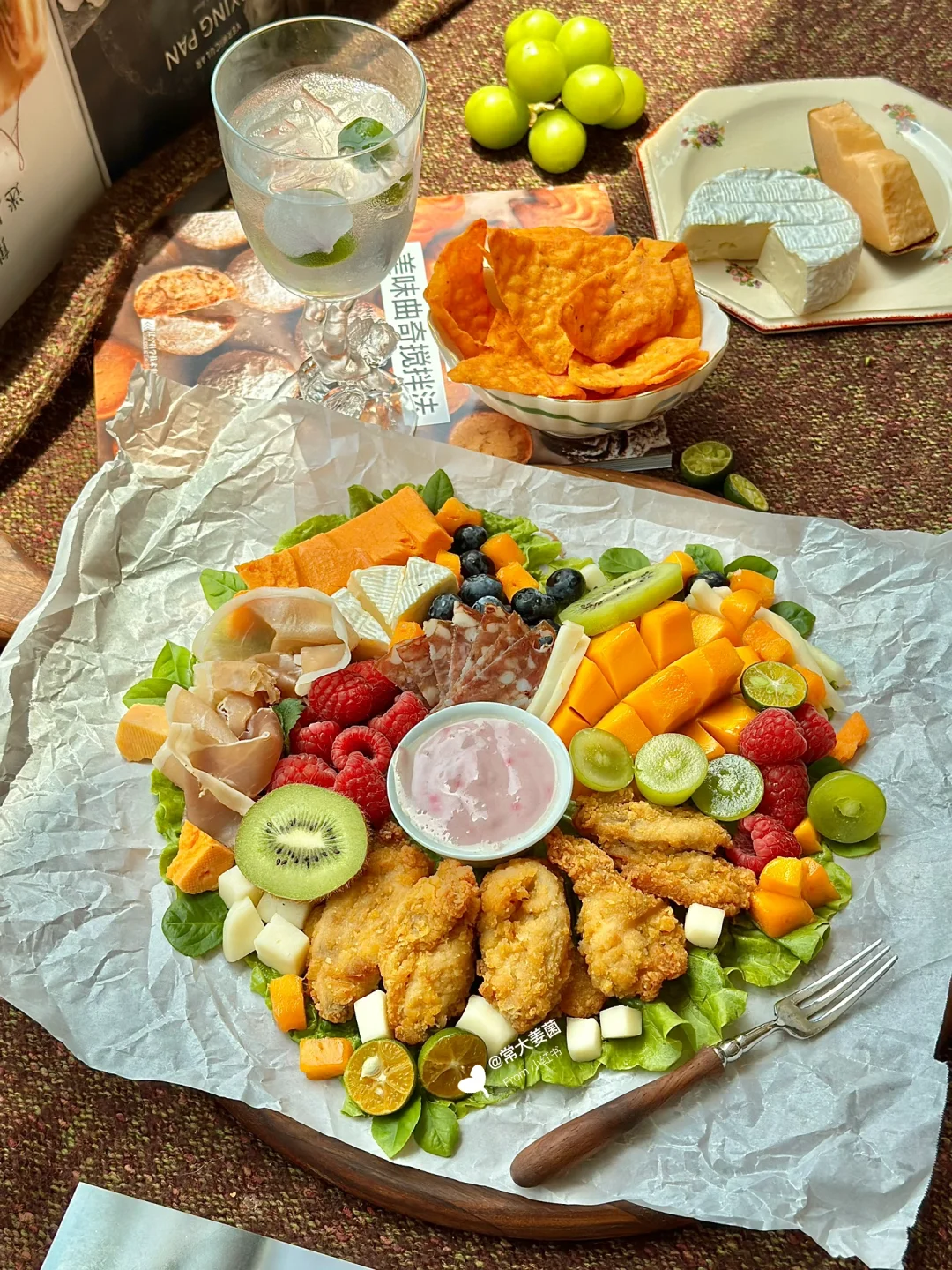 520奶酪炸鸡拼盘🧀💐餐桌浪漫Next Level！！