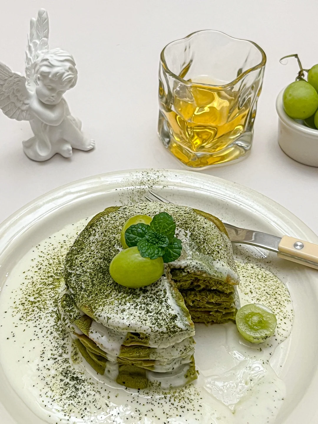 绿野仙踪🍃| 🥞抹茶松饼，免烤箱，零失败‼️