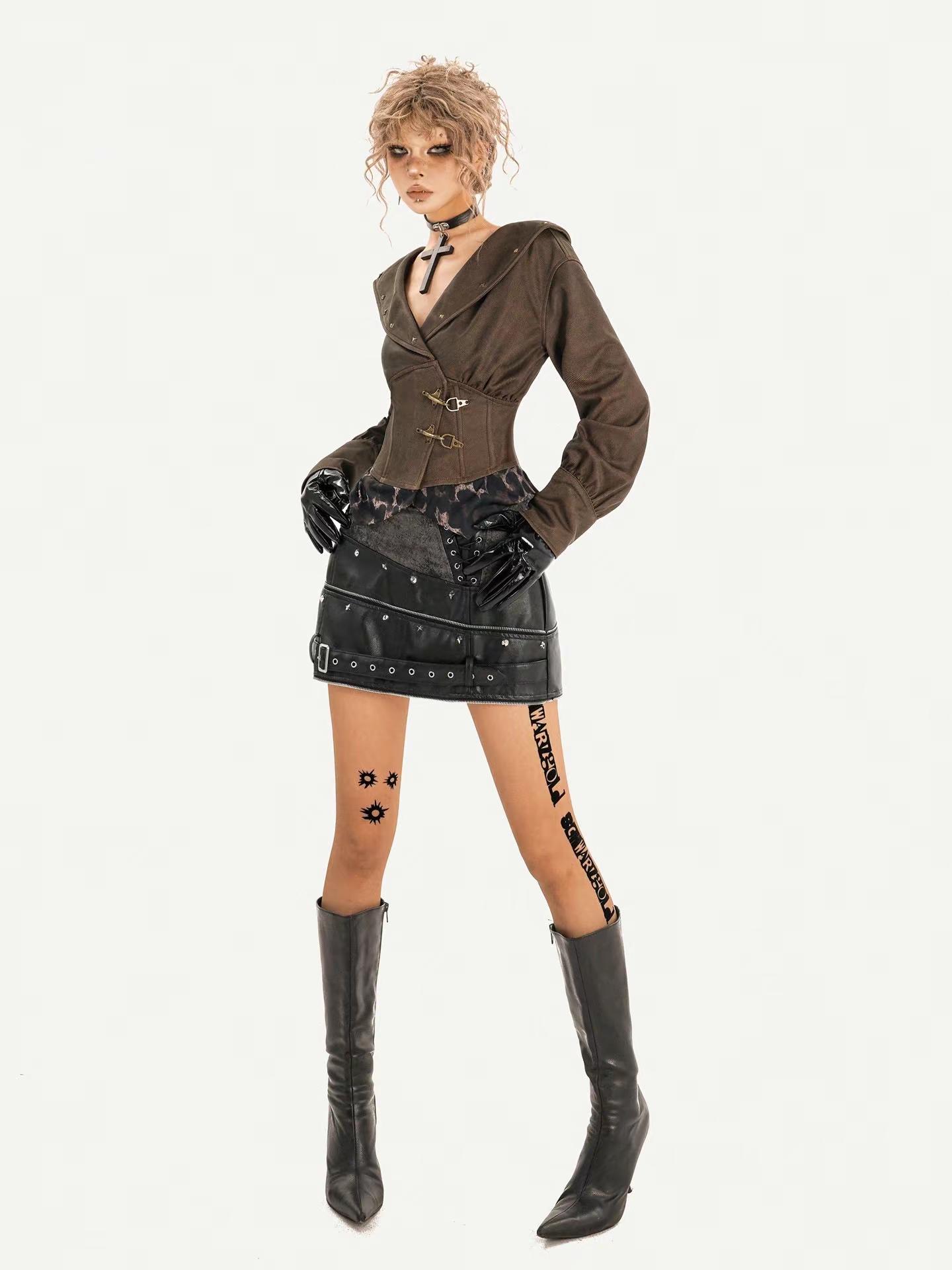 这也太显身材了吧。复古辣妹，黄黑皮必入