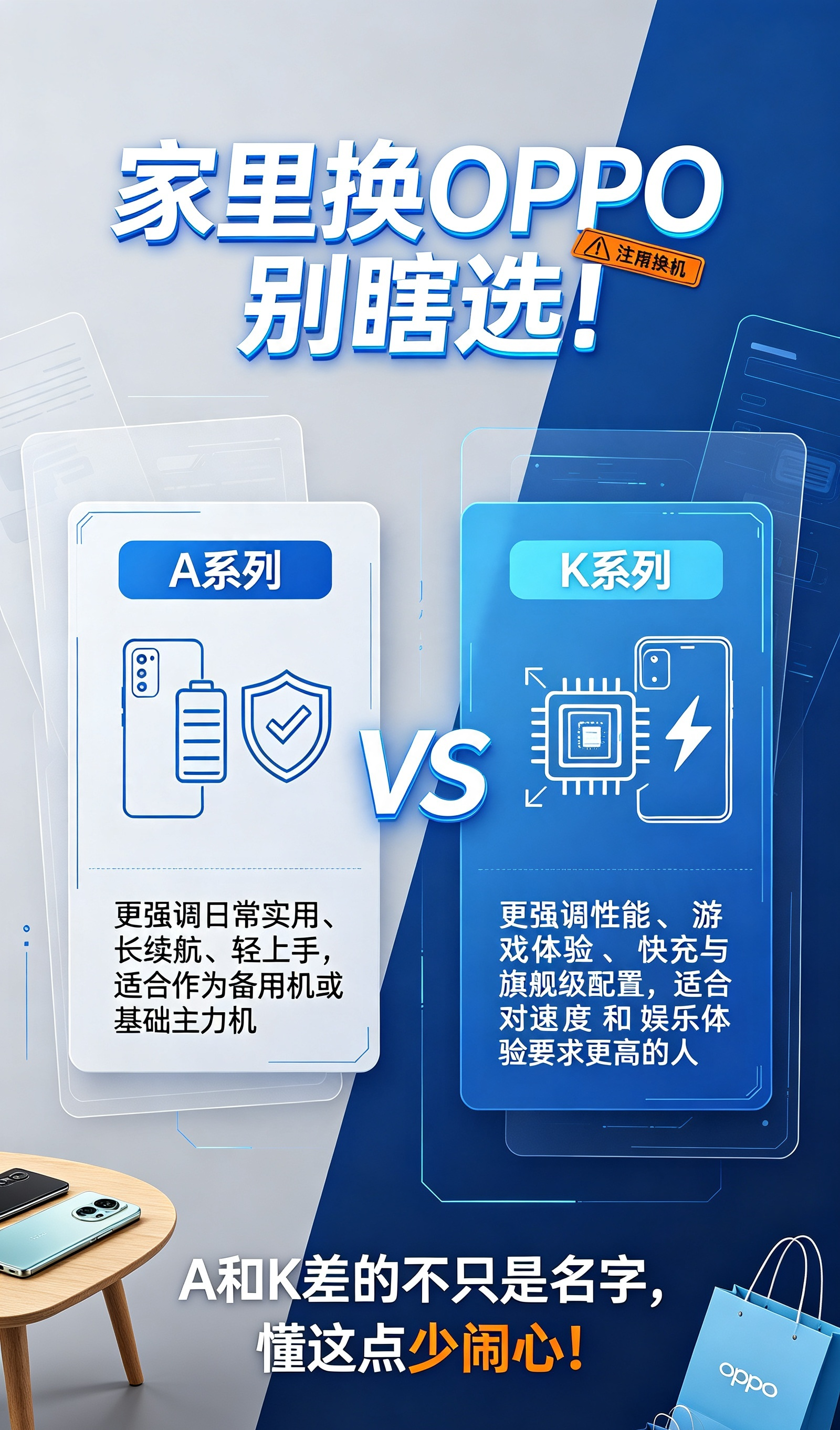 家里换OPPO别瞎选！A和K差的不只是名字，懂这点少闹心!