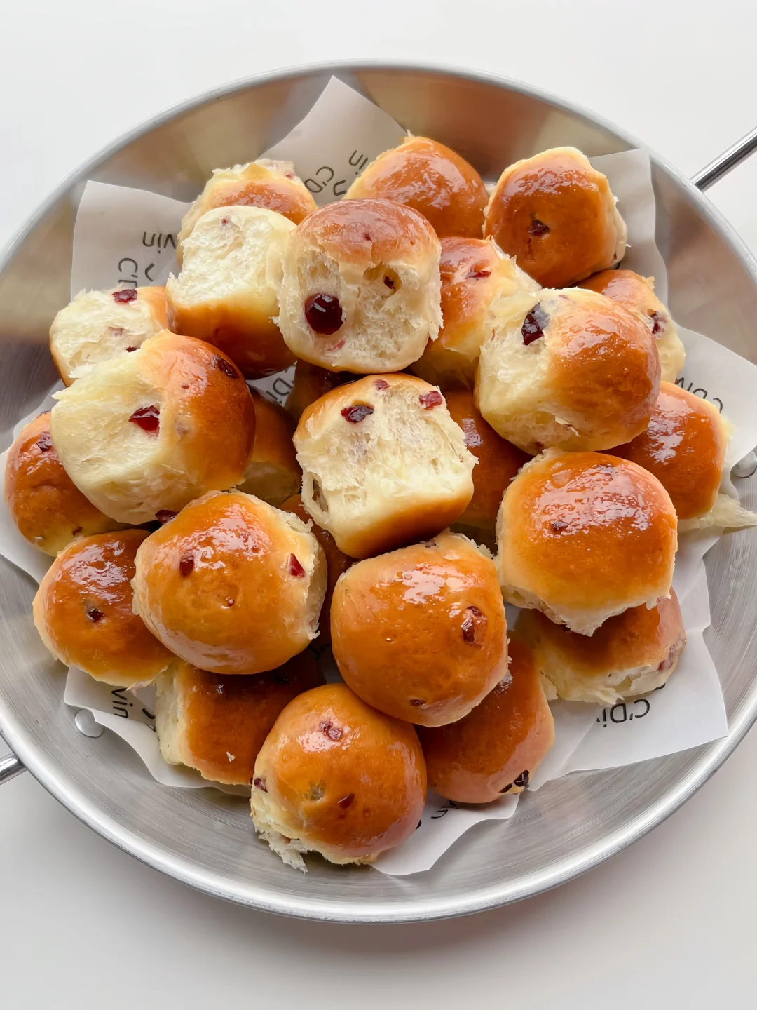 免揉面❗️蔓越莓泡泡小面包｜新手零失败