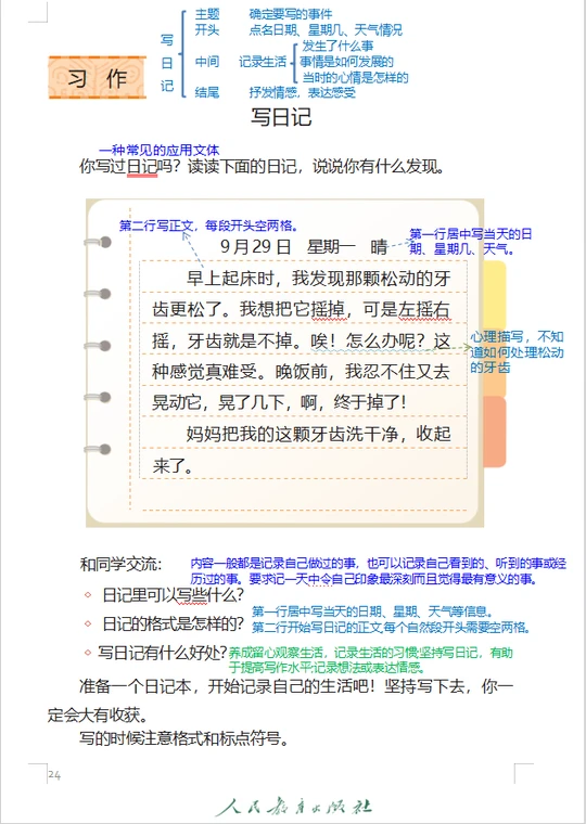 三上语文园地二《舟夜书所见》详细课堂笔记
