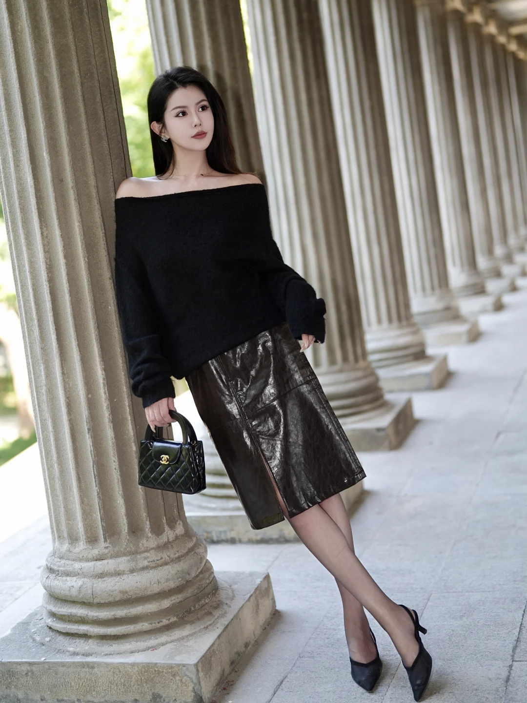 OOTD｜温柔中带着酷飒的黑🖤
