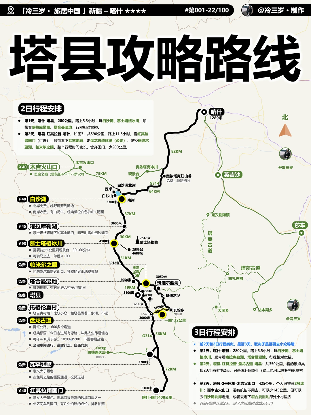 塔县旅游攻略：2～3日游怎么安排，附路线