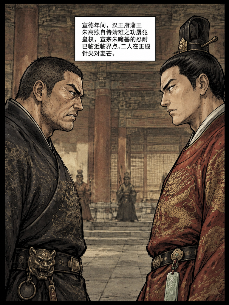 亲叔叔绊倒皇帝，明朝皇帝掏出300斤铜缸要烤他。

朱高煦是朱棣亲封的汉王，曾随父皇靖难立功，嚣张到屡次挑衅皇权也就罢了，居然伸腿绊了当朝明宣宗朱瞻基一跤。

朱瞻基之前忍了他造反的大罪，这次连半句废话都没说，当场下令把二叔扔缸里，架火烧。

皇权和血亲的那点余温，瞬间在300斤铜缸边降到冰点。
