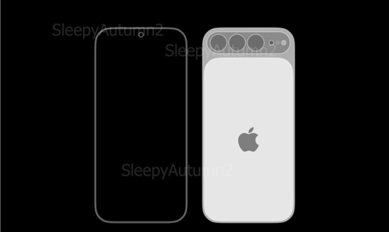 #iPhone20早期渲染图#iPhone 20作为20周年纪念款，渲染图展示了四曲面玻璃、屏下Face ID等大胆设计，外观变化挺大。这批图有黑白线稿、彩色概念图和细节特写几种风格，用来参考未来造型挺有意思。这里为你呈现不同风格的iPhone 20早期渲染图 ​
