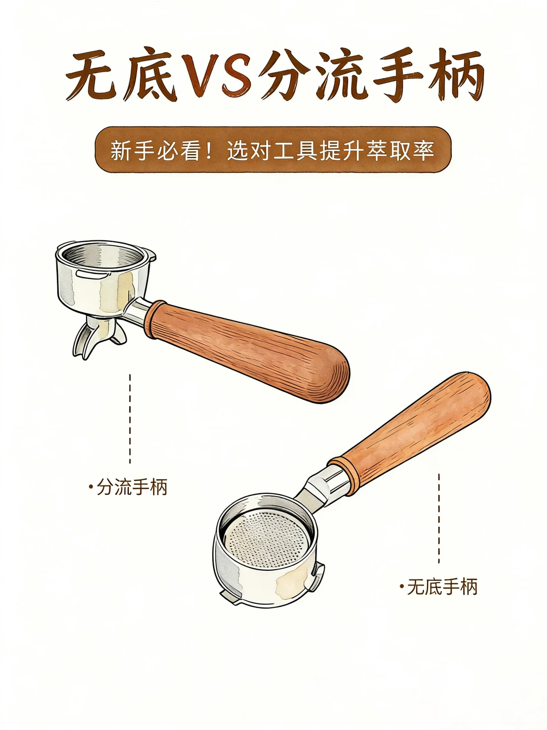 无底手柄 vs 分流手柄｜浓缩选择指南