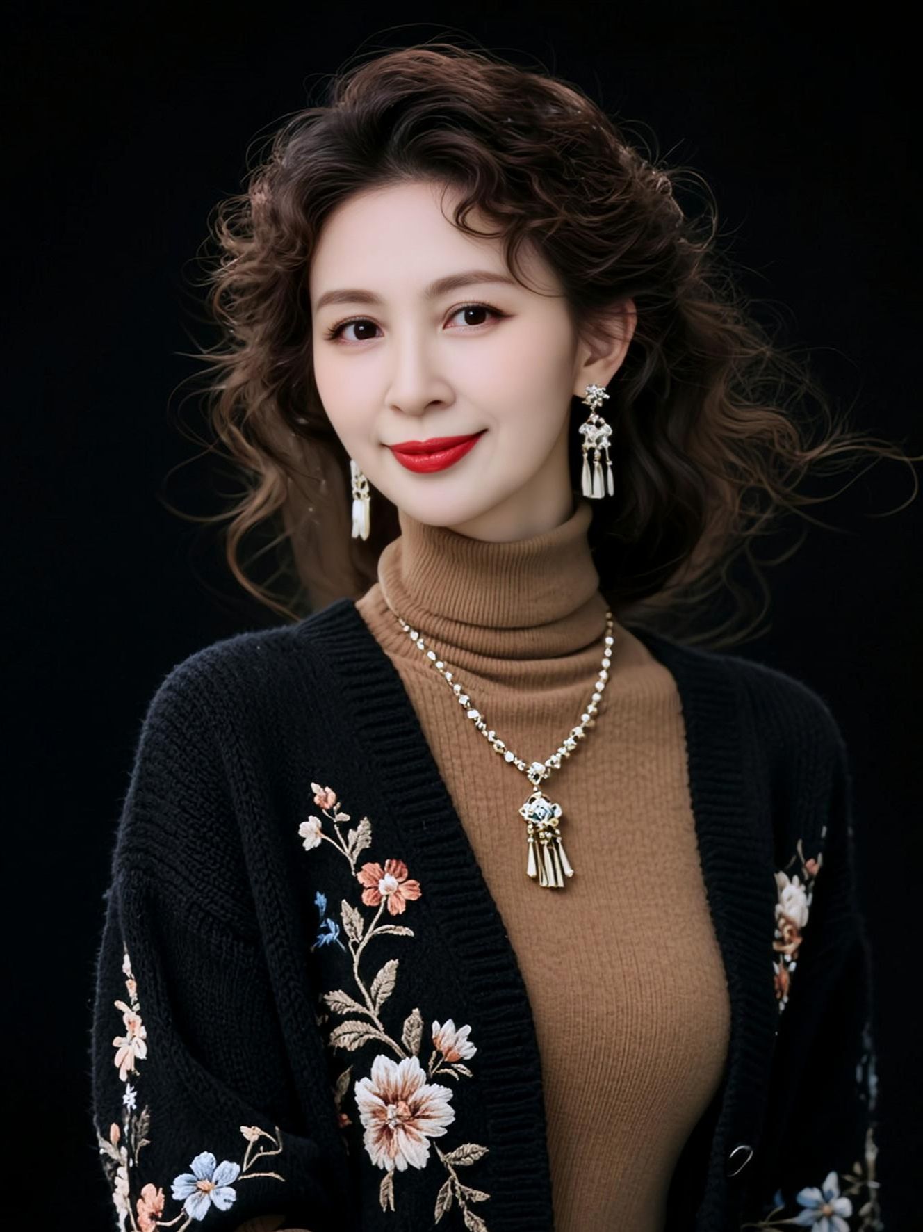 温婉大方、美丽动人，高贵优雅，淡定快乐，秀外慧中，知性美女。