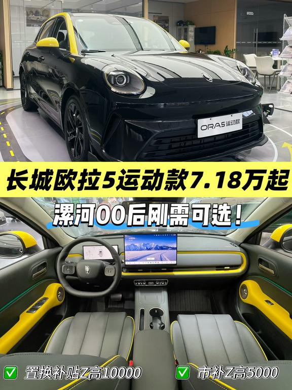 漯河00后看车🔥长城欧拉5运动款7万多直接提