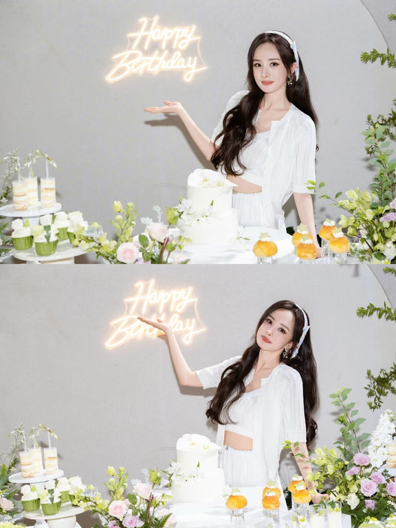 杨幂生日私服穿搭🎂清纯小白花～生日快乐
