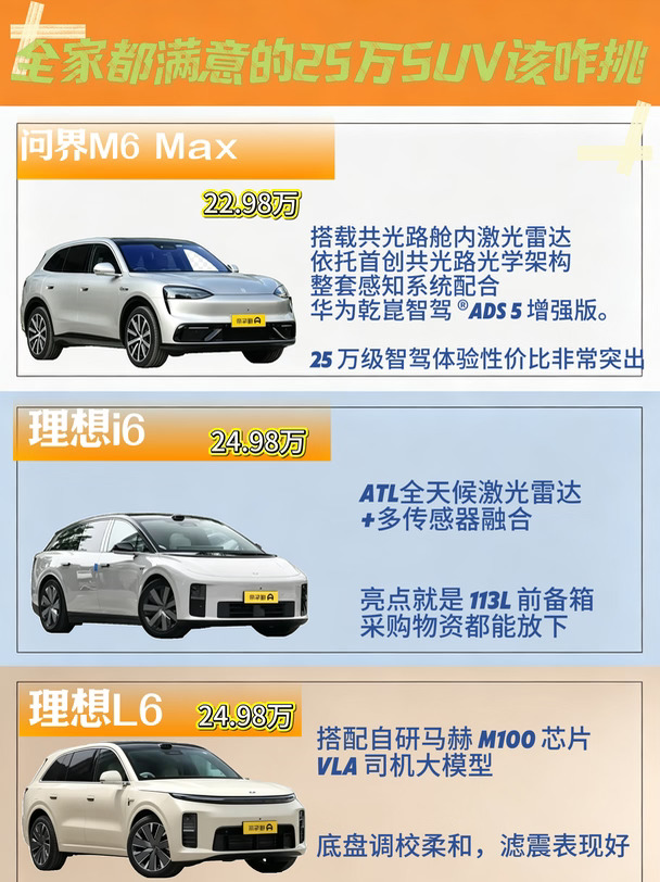 全家都满意的25万SUV 怎么挑