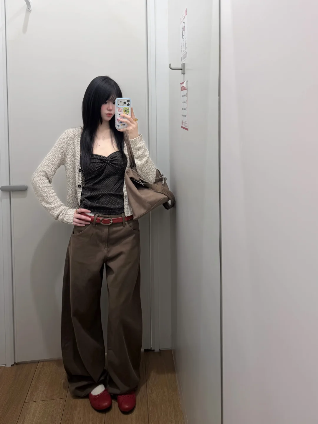 优衣库韩女美学这一块🥹漂亮棕色叠穿好复古