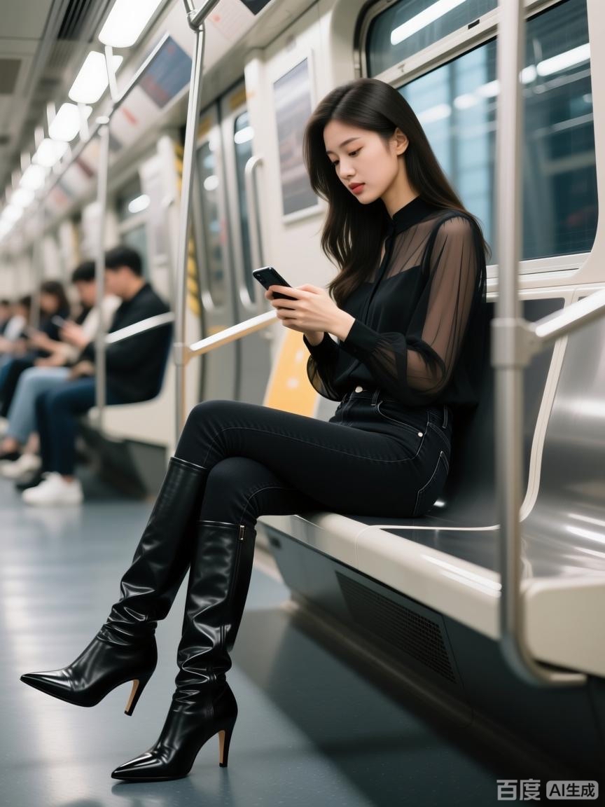 地铁美女