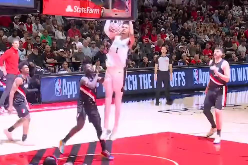 文班亚马统治内线，开拓者内线数据打折