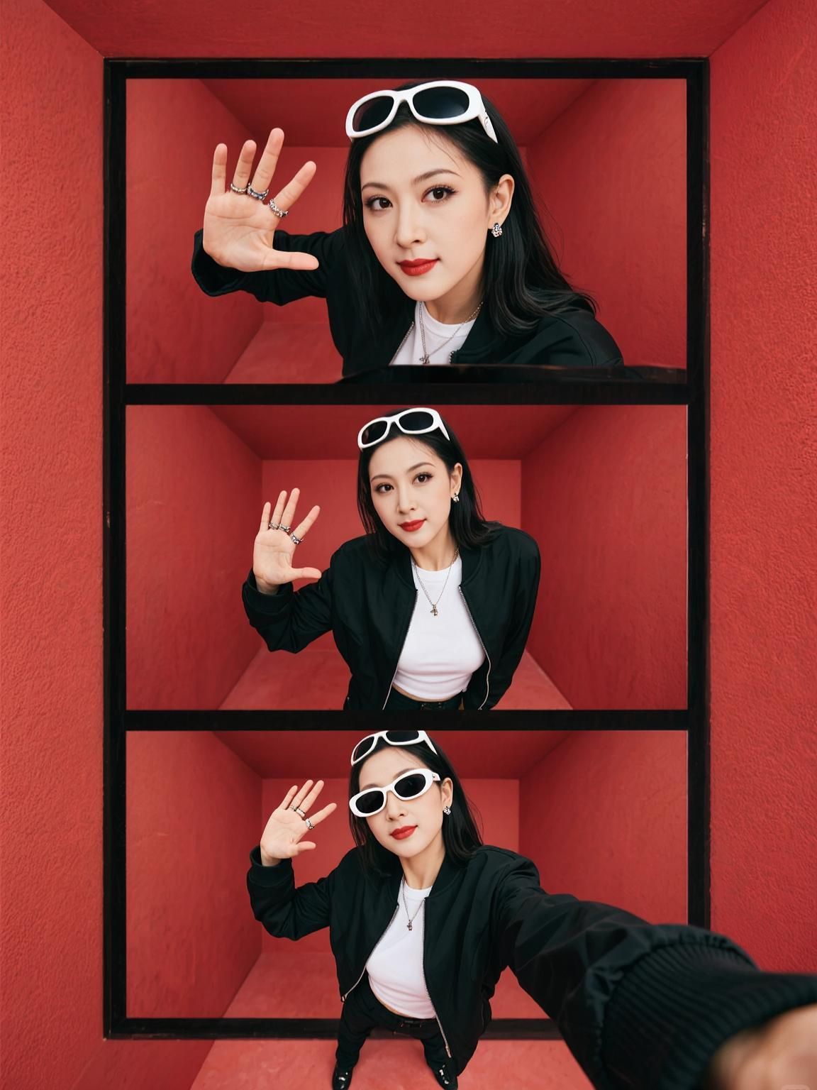 <p>三格自拍秀 ai创作 甜系美女 甜美小姐姐 甜美写真 <!--{...