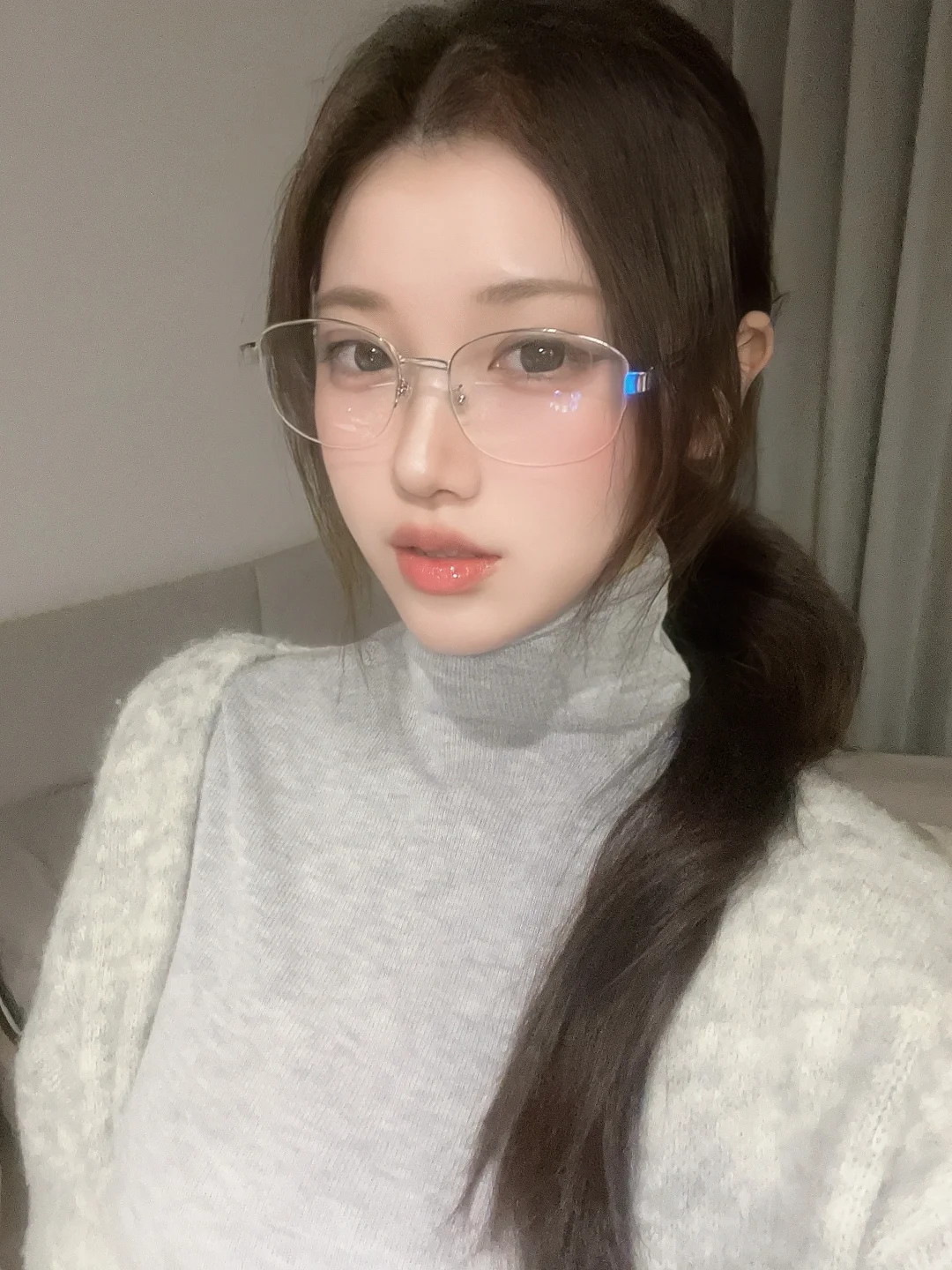 不知道👓我的高智眼镜妆很 曼 妙～