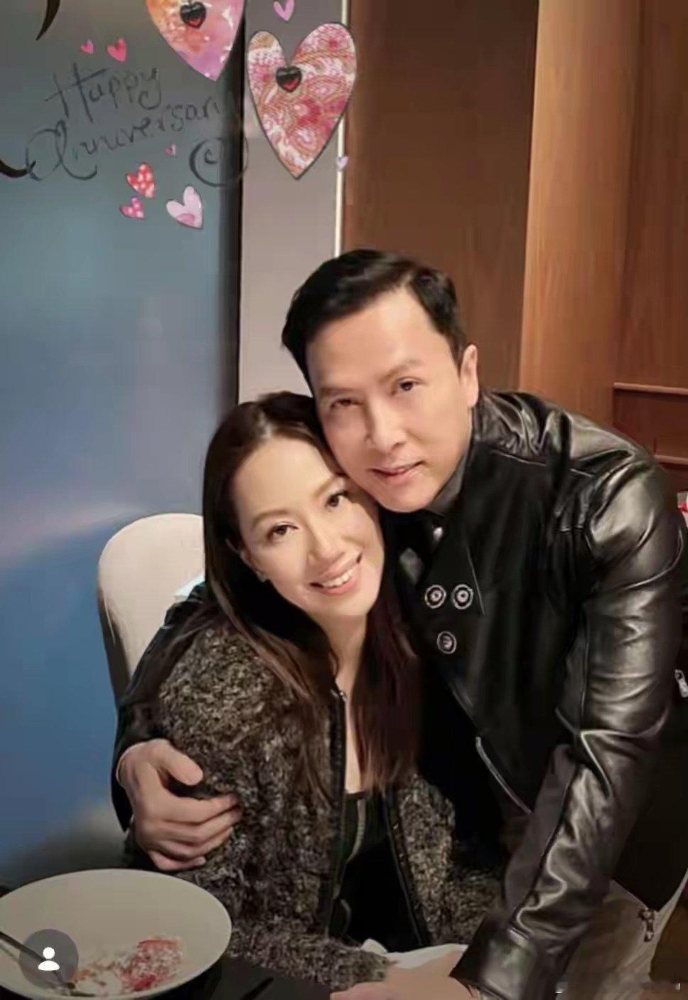 甄子丹庆祝结婚23周年，甜蜜表白汪诗诗，两人相差18岁育有两孩！ ​