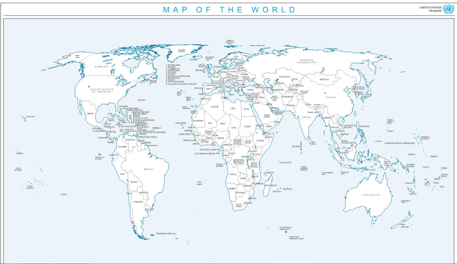 #联合国发布了新版世界地图# 联合国网站公布新版世界地图 

链接如下： ​