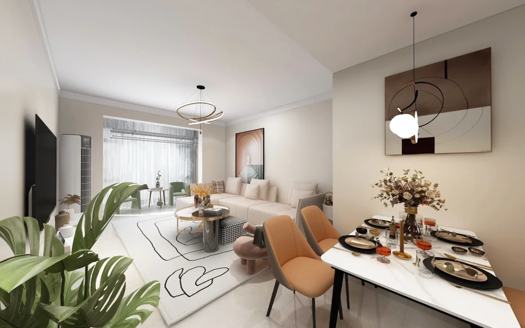 温柔大气的90㎡极简奶油风装修～