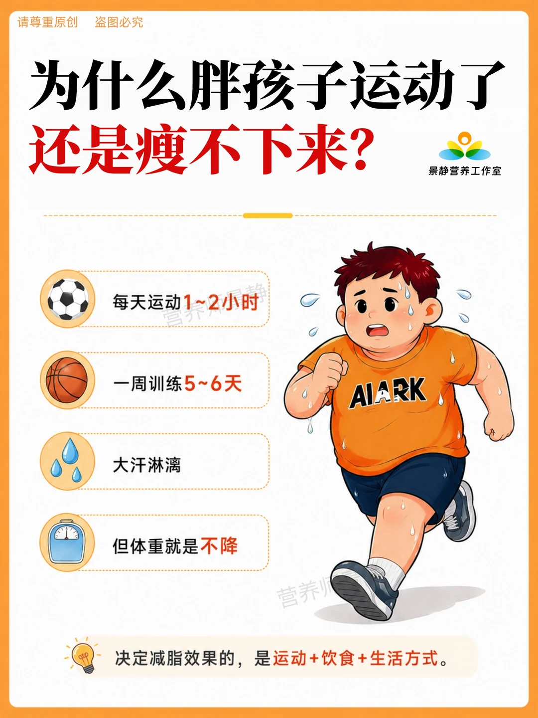胖孩子运动了还是瘦不下来？原因都在这❗️