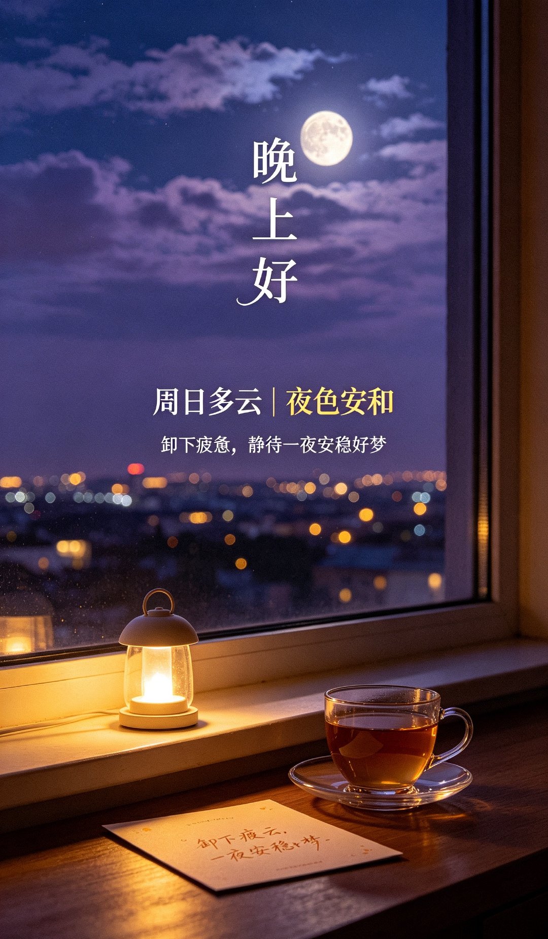 愿你在这个宁静的夜晚得到放松，明日更加充满活力。晚安！ ​