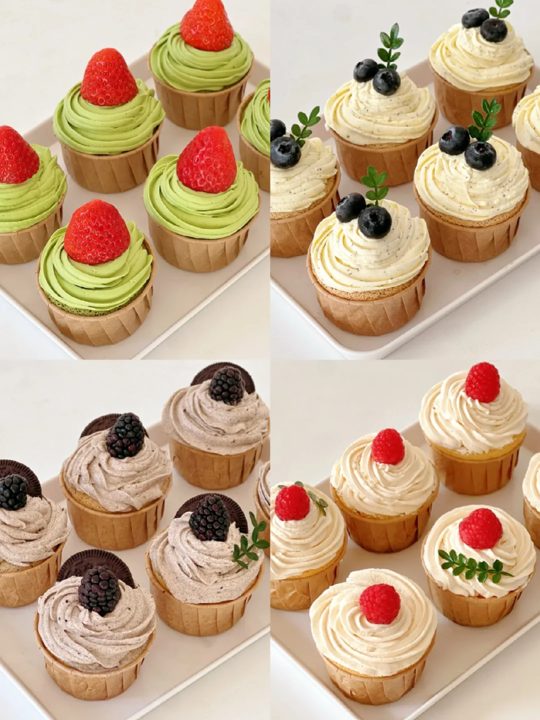 4款纸杯蛋糕合集🧁不开裂不回缩|附详细教程