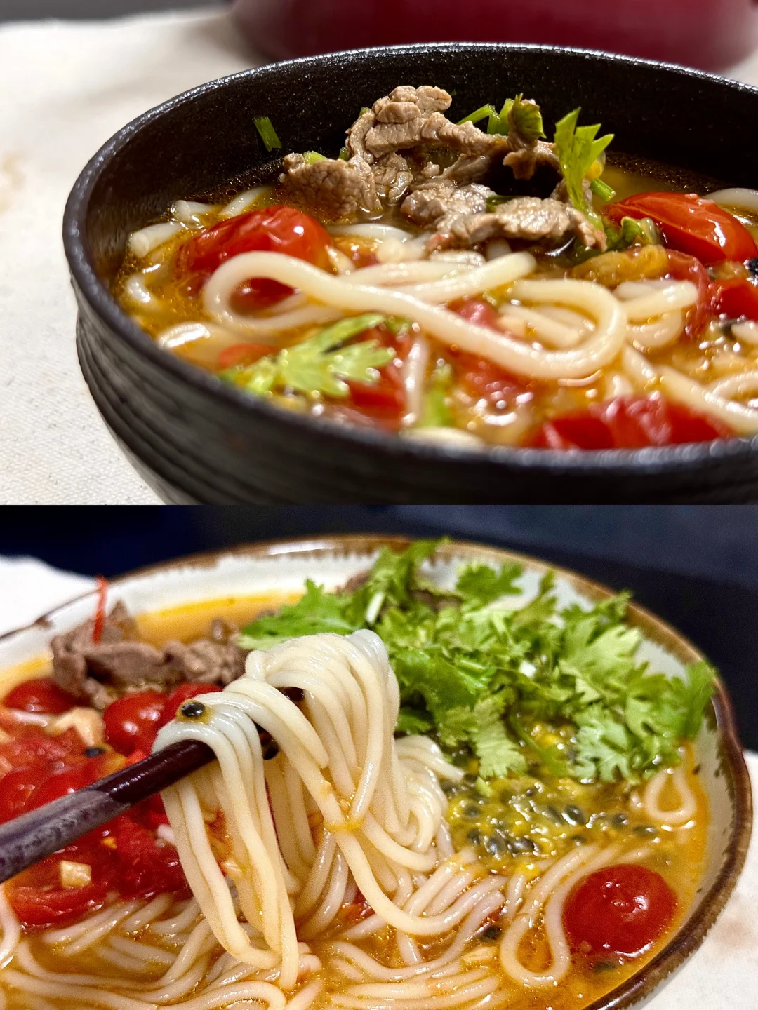 简单吃点🥢｜超级开胃🍅🌶️百香果酸汤米线🍜