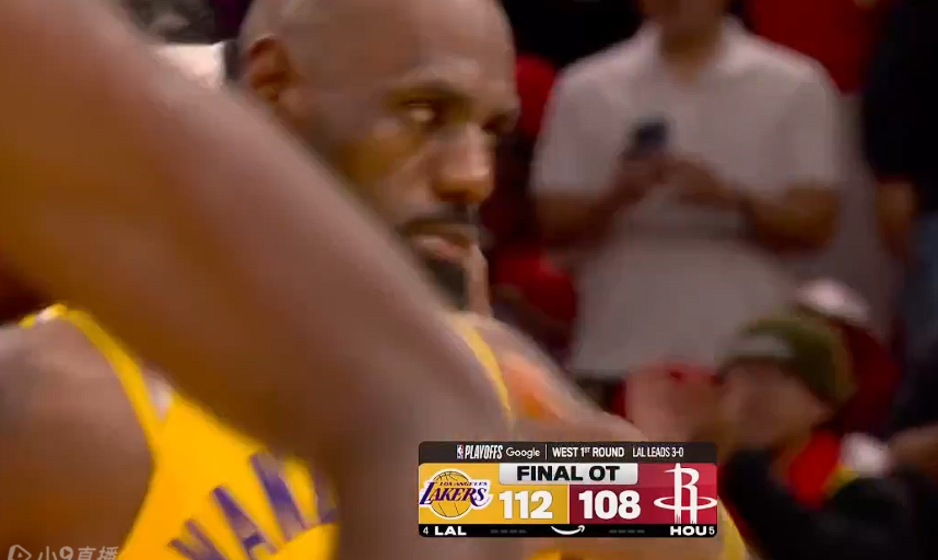 25-26赛季NBA季后赛西部首轮第三场，湖人加时112-108力克火...
