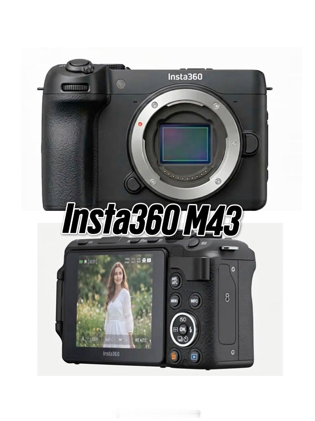 影石Insta360 M43相机新进展，来自43R消息，消息人士基于影石Insta360 M43相机真机制作AI谍照。此外，影石公司官方提到第二款外观“与众不同”的M43相机相关表述，推测预计为M43卡口的运动相机，类似于GoPro。

预计会在2027年2月的CP+展会正式亮相。

马老师这边还拿到影石M43相机镜头相关消息，不过 ​