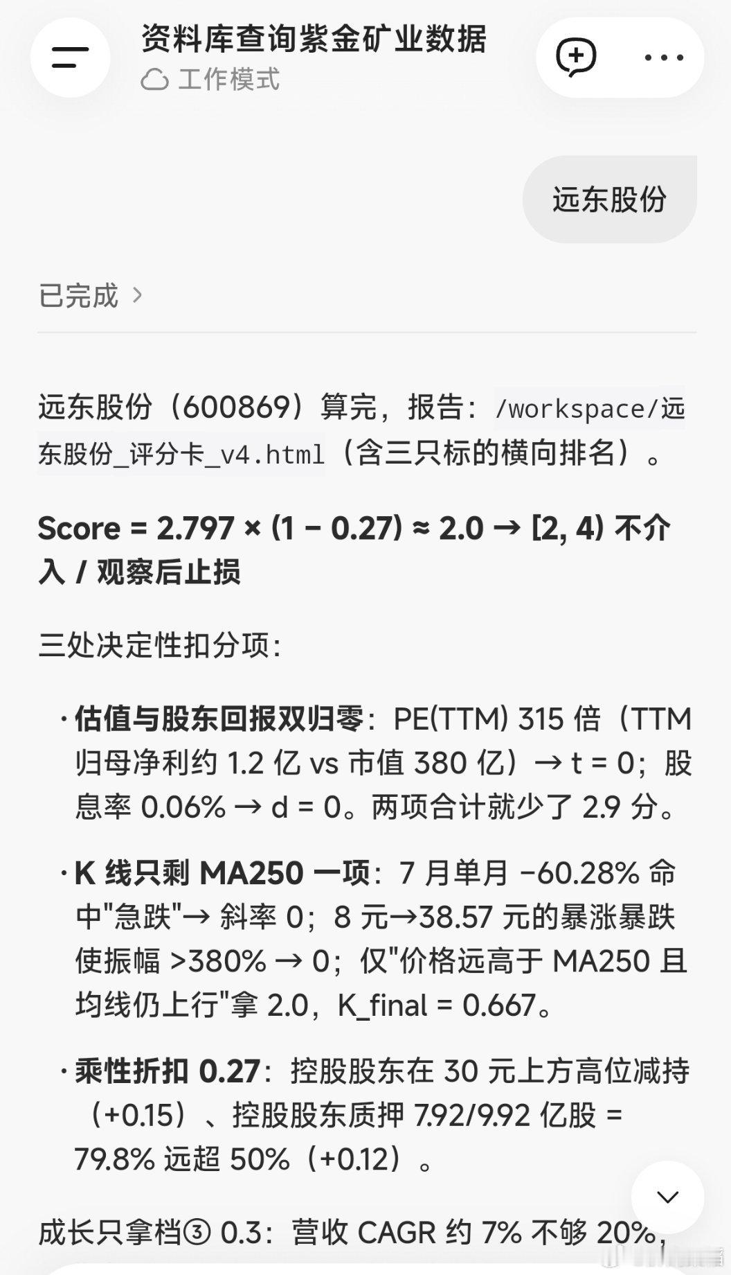 当时上头，买了进去，买入就跌，跌得我怀疑人生，最后止损了，
痛定思痛，自己搞了一个模型，参数做到几百个了，模型用的deepseek，跑一次都要十来分钟。不要相信自觉，也不要相信自己，要相信算法。 ​