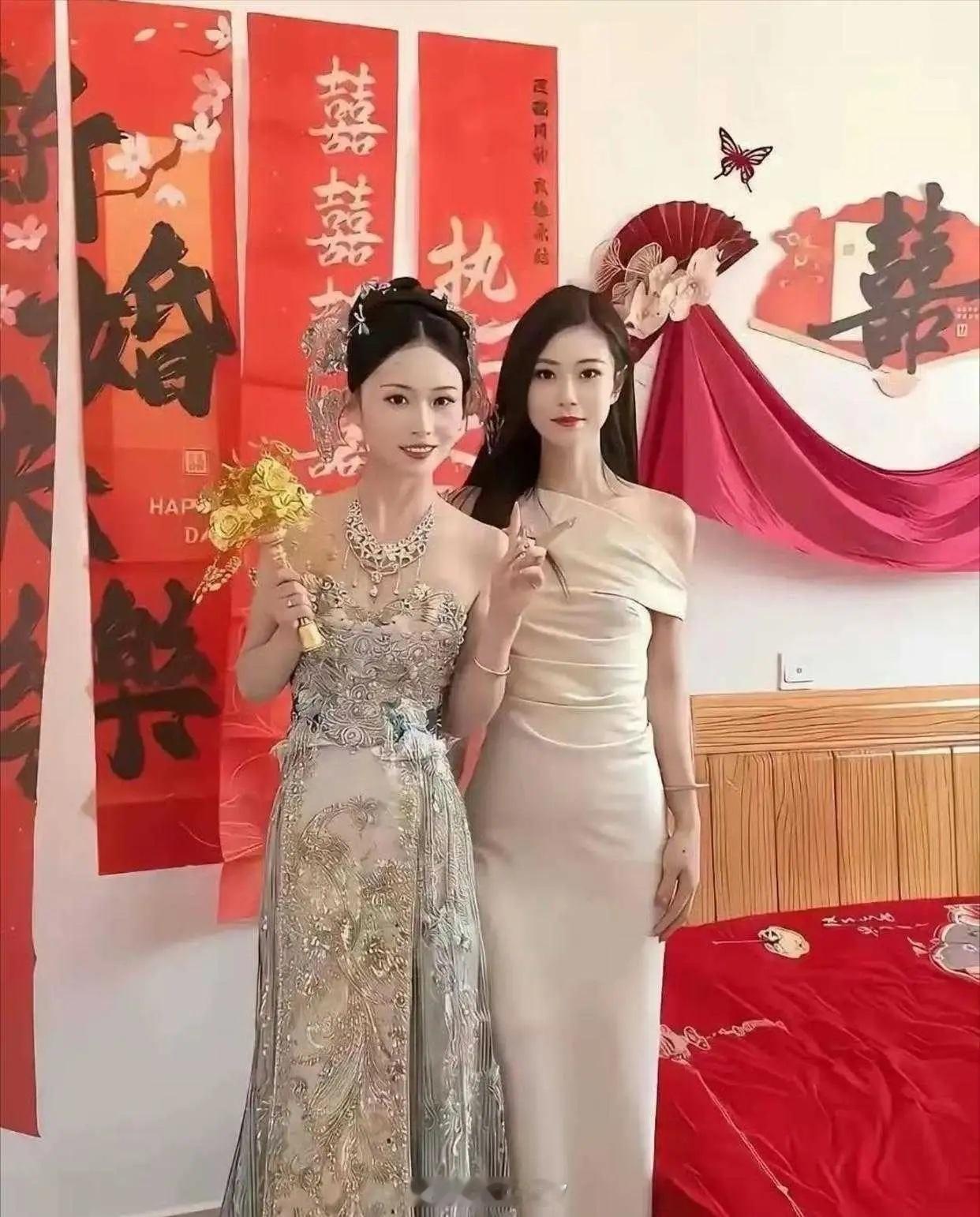 新娘的心也太大了吧 找这个当伴娘 ​​​
