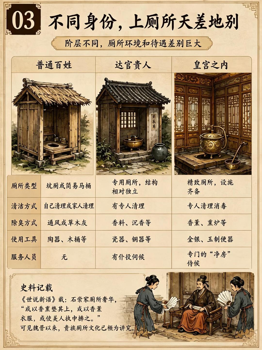 古代人到底怎么上厕所？ 唐宋：从“虎子”到“马桶”。#孙儿为95岁姥姥手绘智能马桶使用图##孙儿让95岁姥姥用上智能马桶# ​
