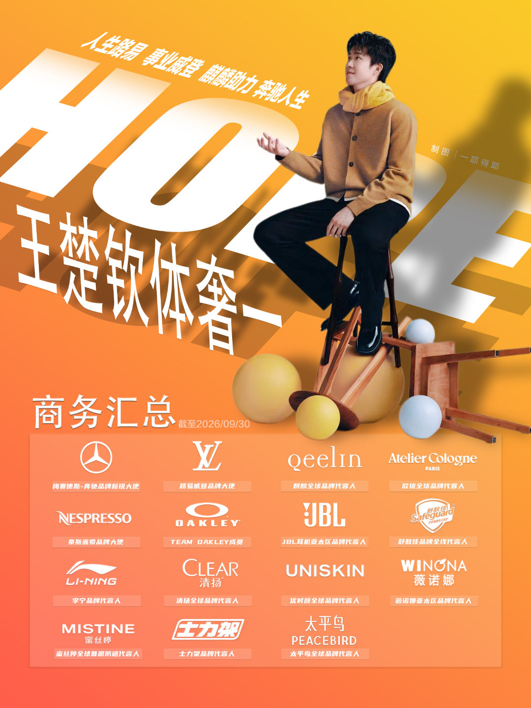 #王楚钦# 更新一张商务汇总 ​