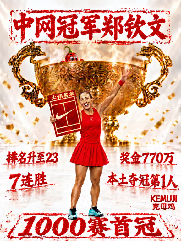 郑钦文——中网女单冠军！🏆🌶🔥