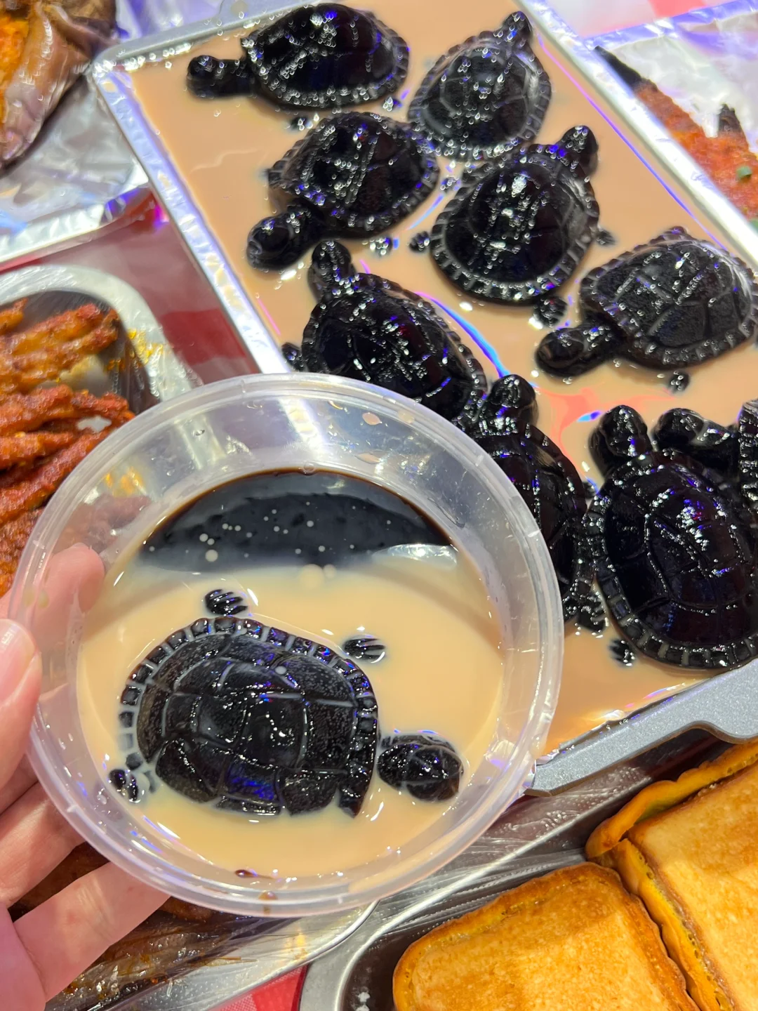 卧卧卧卧卧！！!龟苓膏里真的有乌龟～🐢
