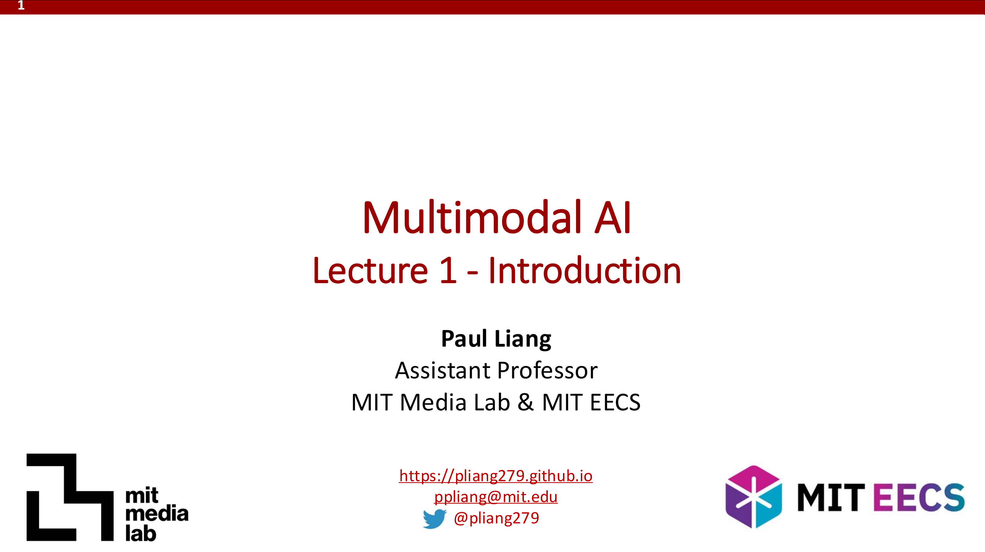 MIT公开课：多模态人工智能
地址：mit-mi.github.io/mmai-course/spring2026/
目前课件、视频讲座、参考资料都已在课程主页上公布了
“人工智能（AI）在提升数字生产力、改善与物理世界的交互、促进整体福祉以及丰富人类体验方面具有巨大潜力。为了真正发挥 AI 的影响力，这些系统需要建立在多种真实世 ​
