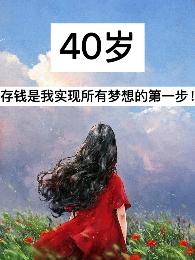 40岁，存钱是我实现所有梦想的第一步！