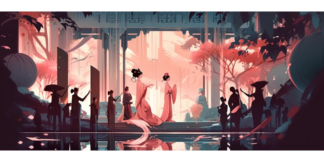 中国风-春寒赐浴华清池，温泉水滑洗凝脂