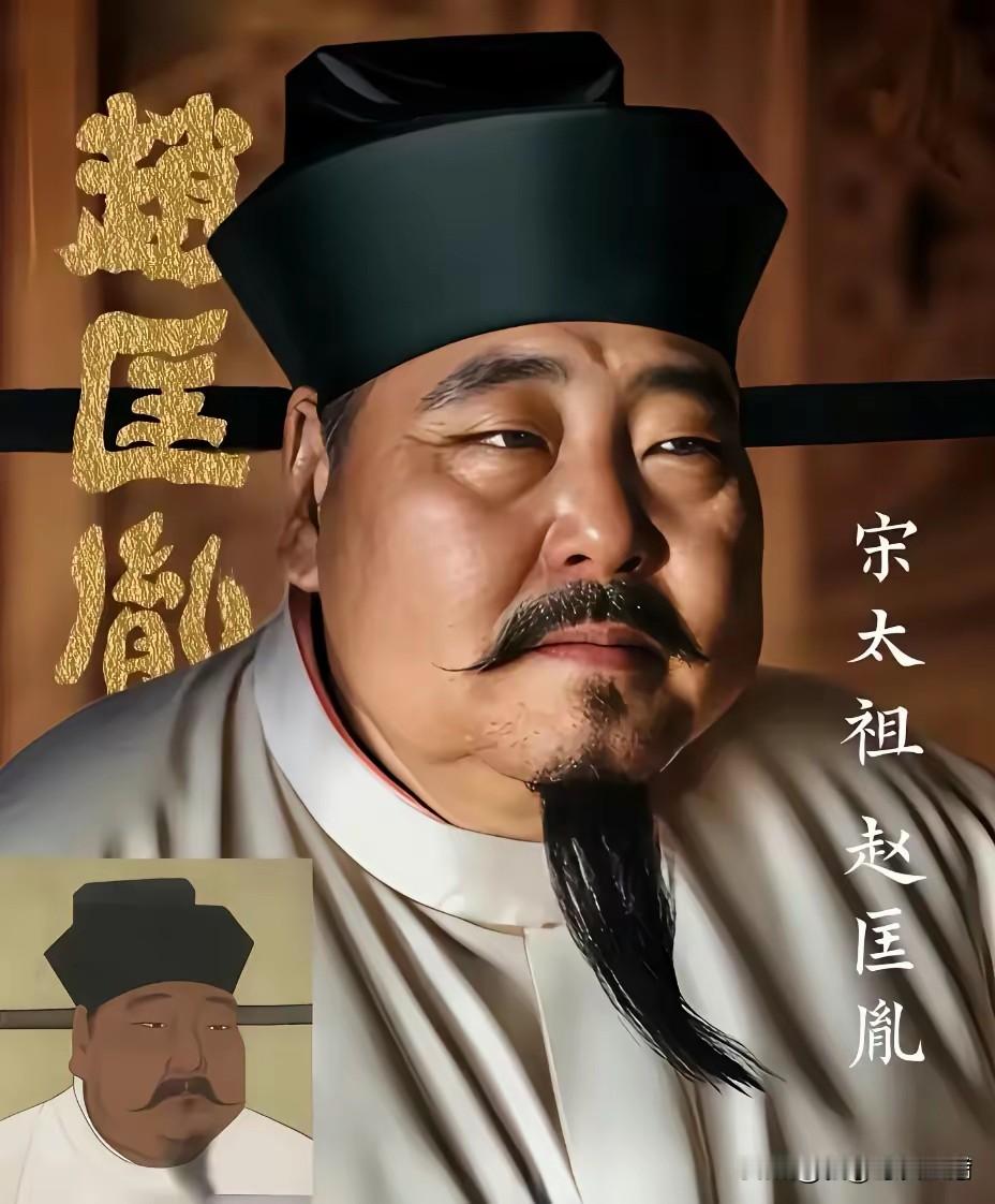 AI还原宋太祖赵匡胤的长相如图所示，据正史记载赵匡胤确实很胖！赵匡胤只活了49周岁，可能就是因为他过度肥胖，导致他壮年死于了心脑血管疾病，有道理吧？@豆包 宋朝