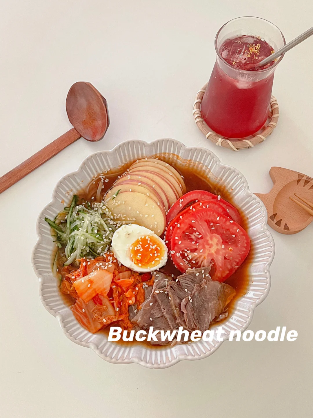 超解腻的韩式荞麦冷面🍜｜减脂期的最爱💯