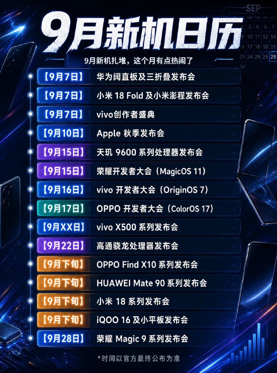 新手机扎堆发布
九月份有点儿要挑花眼了[笑cry] ​