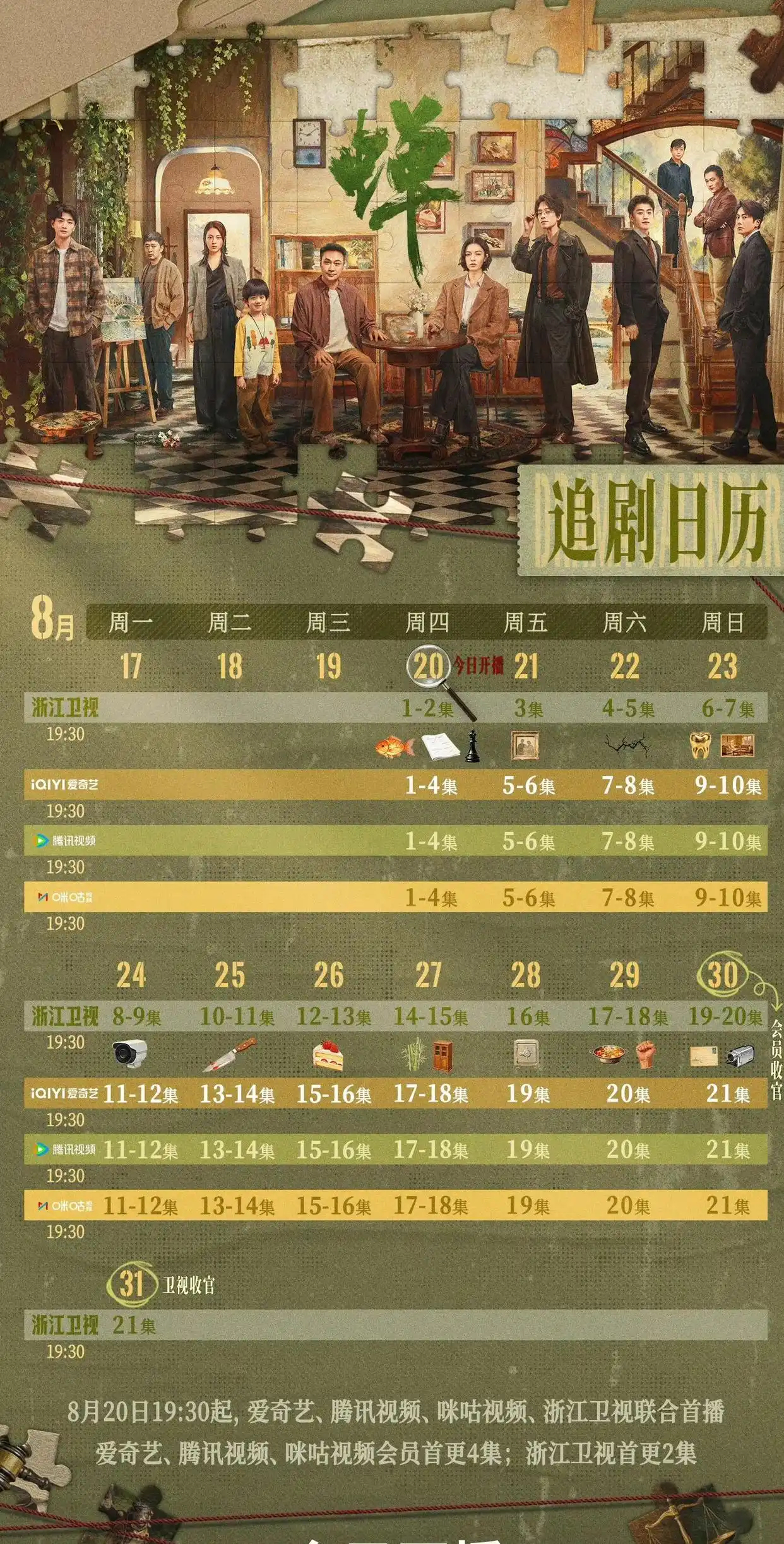 🔥2026八月暑期档剧集大盘点❗️卫视+网剧双线开花，爆款扎堆✨

2026年8月暑期档热播剧阵容拉满，央视卫视黄金档轮番上新，爱优腾网剧各赛道内卷，现实、谍战、古装、刑侦、仙侠题材全覆盖，爆款黑马层出不穷。

📺央视&卫视黄金档
▪️CCTV‑1：现实大剧《重器》热播；日间剧场《江海潮生》《九 ​