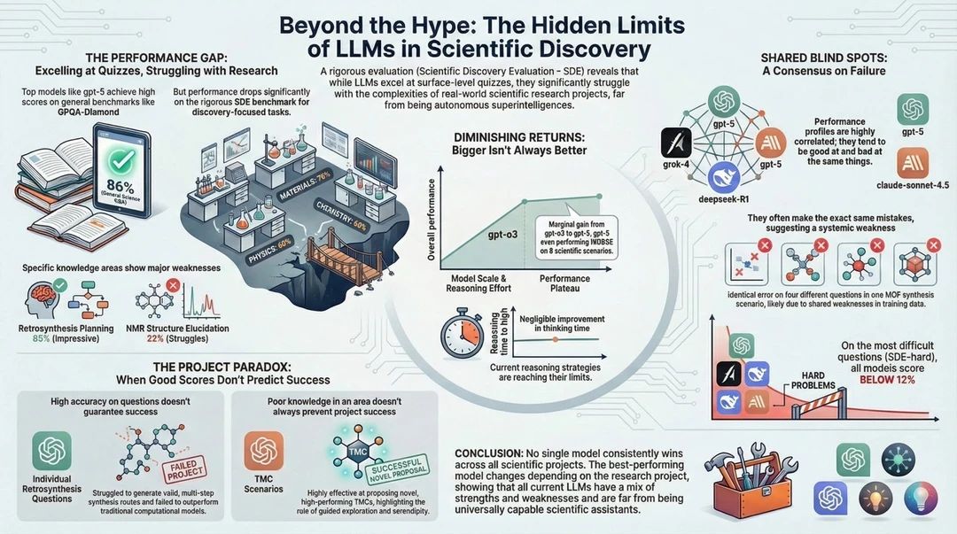 🧠别被表面成绩骗了 大模型在科学发现中的