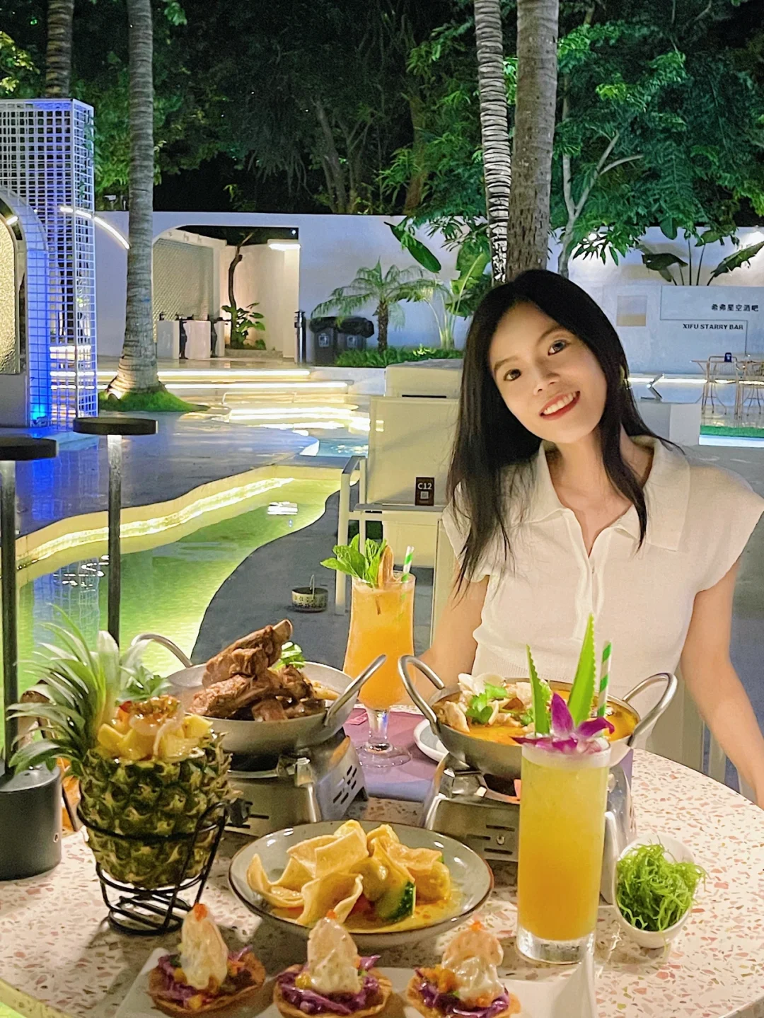 三亚浪漫椰林餐吧🍃刘亦菲们要的氛围感都有