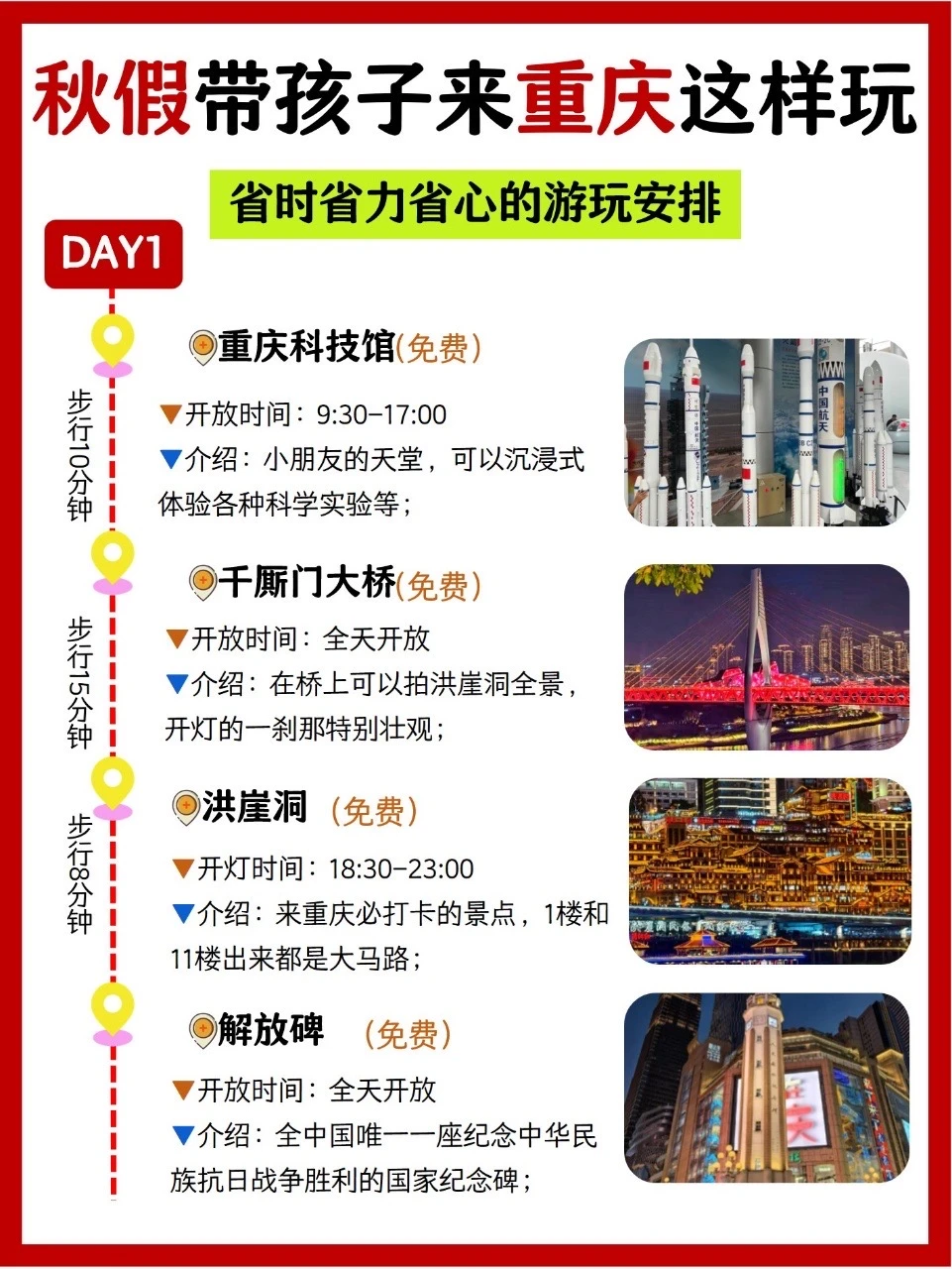 秋假带孩子来重庆这样玩省时省力省心❤