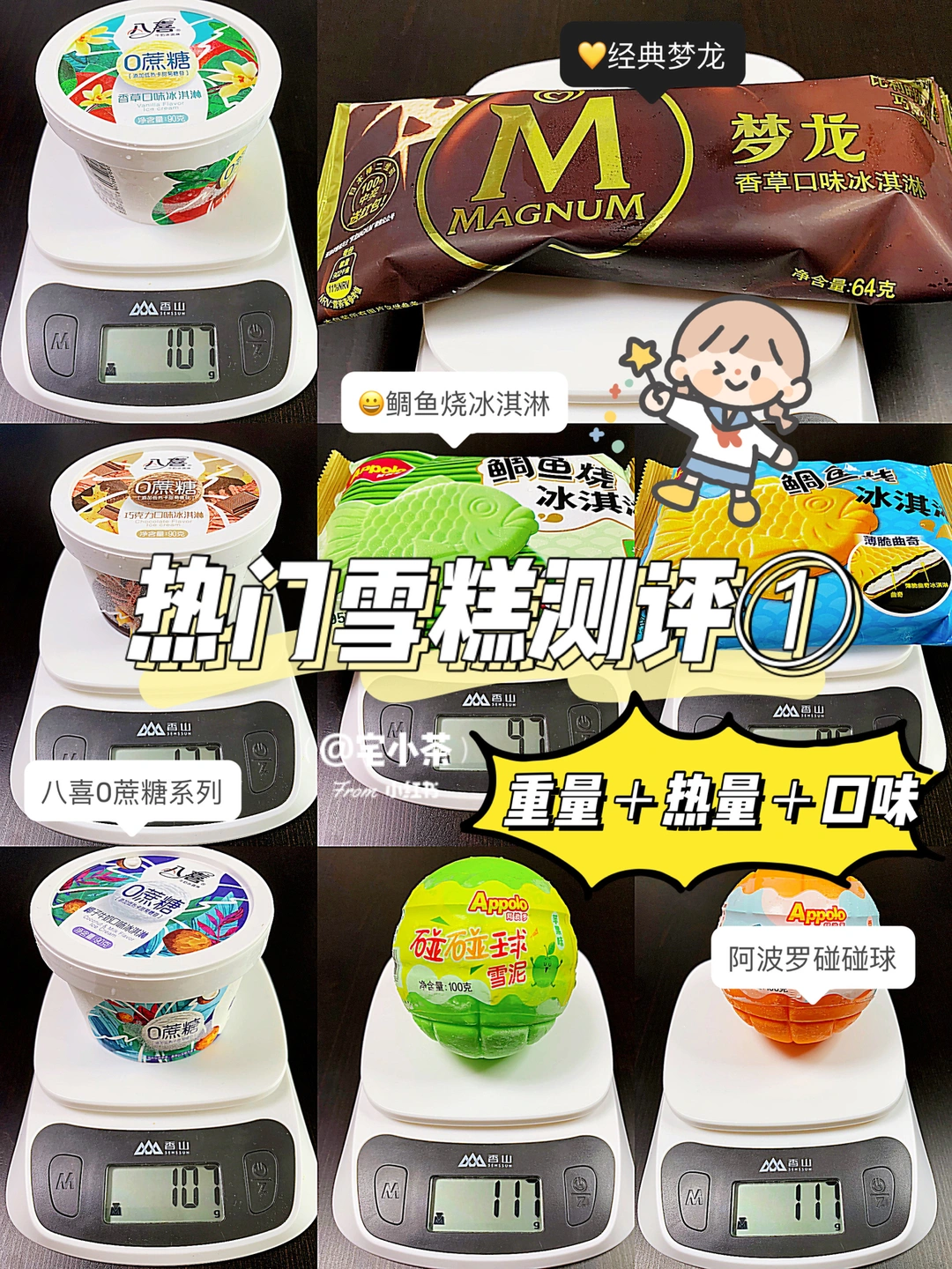雪糕热量测评①重量＋热量＋口味