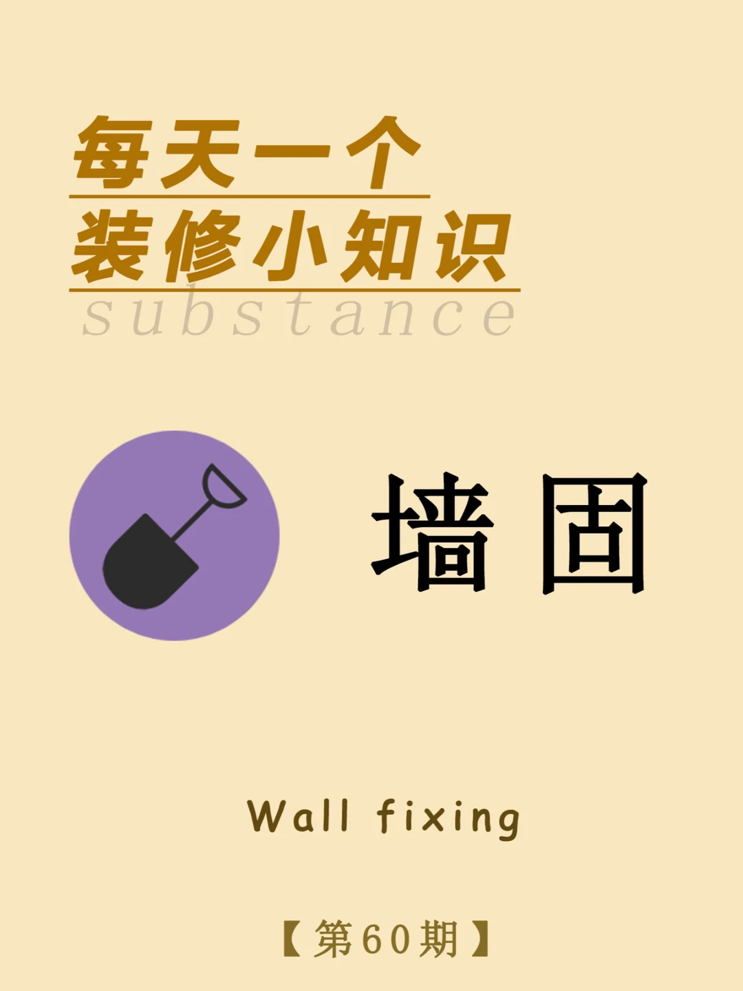 每天一个装修小知识：墙固